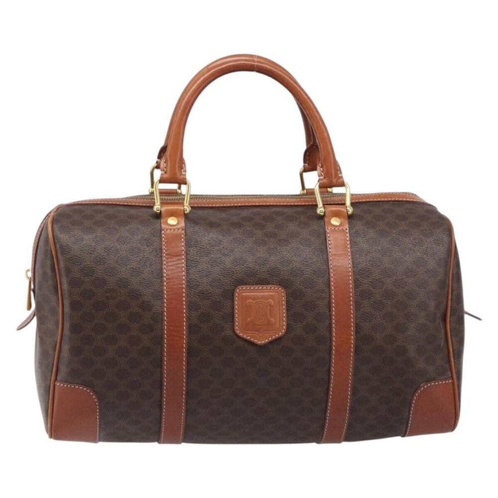 Celine Vintage Duffle Macadam Coated Canvas Medium